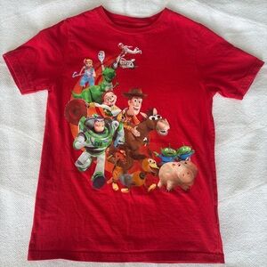 Disney Parks Kids Red Toy Story T-Shirt Medium 7/8